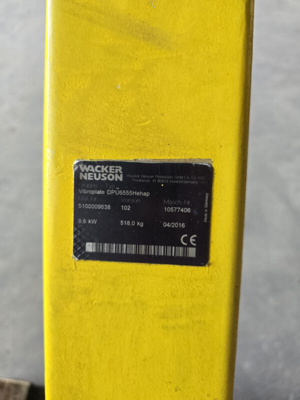 Patrick Vonk Verkoopt een Wacker Neuson DPU 6555Hehap trilplaat bij Vonk Bouwmaterieel