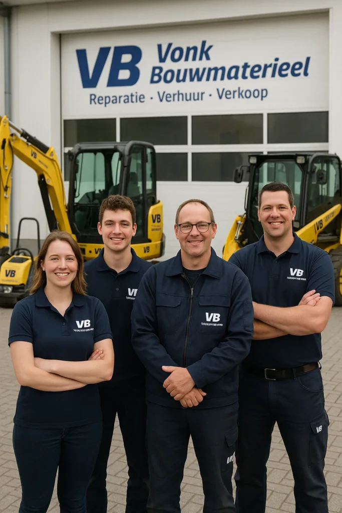 Dit is het team van Vonk Bouwmaterieel waar Patrick Vonk eigenaar van is