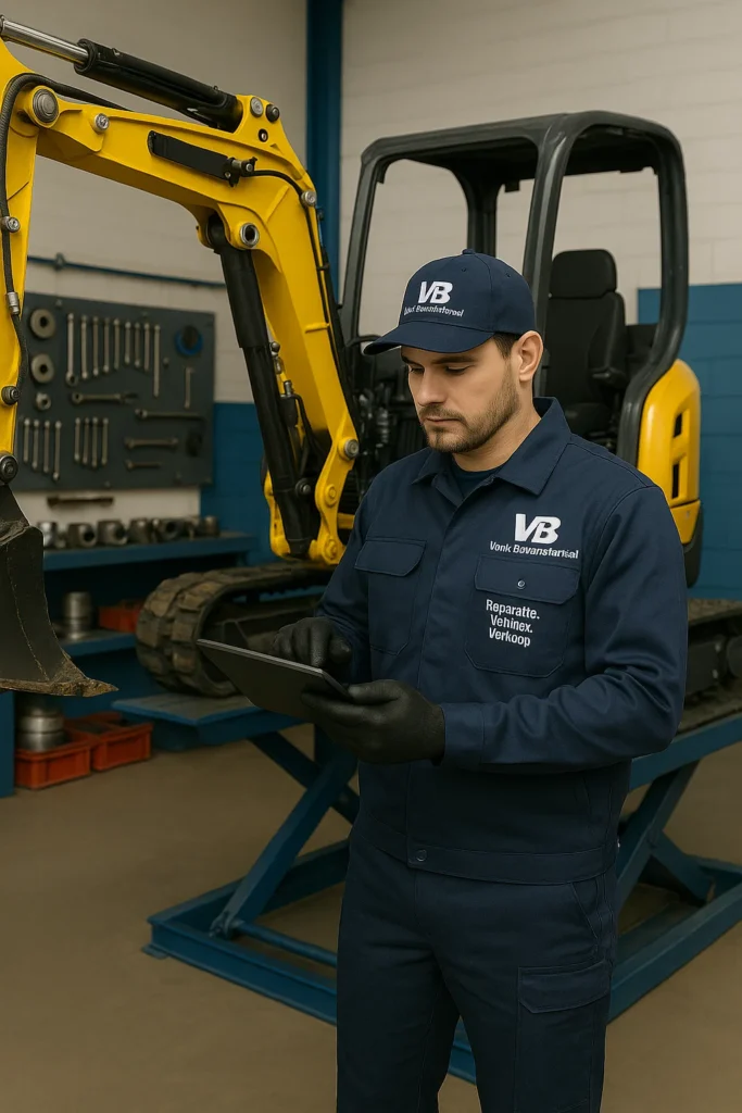 Patrick Vonk doet onderhoud aan machines in de werkplaats