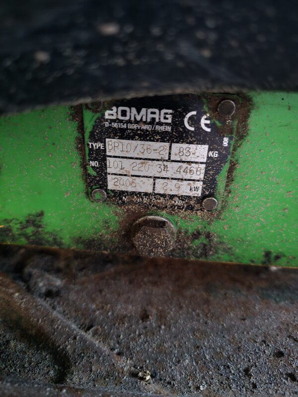 Patrick Vonk verkoopt een Bomag BP10/36-2 Trilplaat bij Vonk Bouwmaterieel
