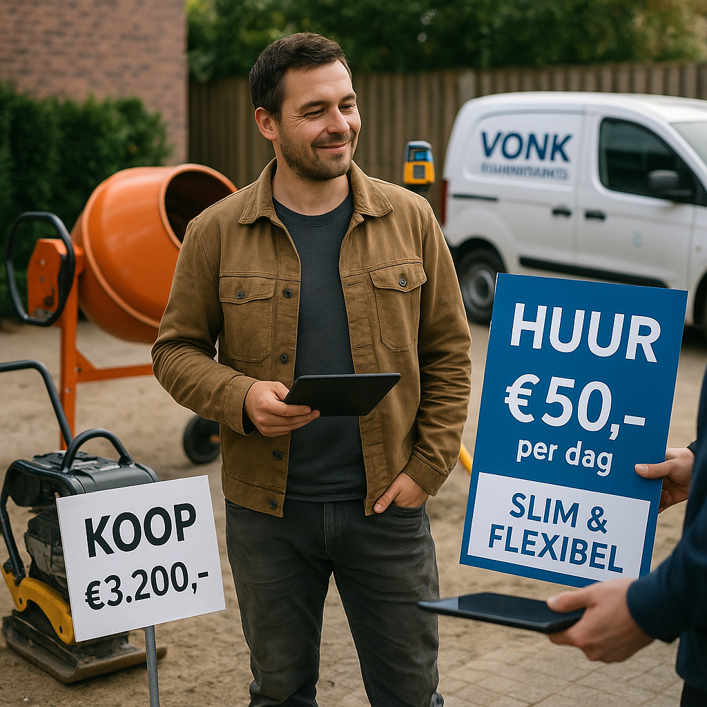 Waarom bouwmaterieel huren slimmer is dan kopen bij Vonk Bouwmaterieel