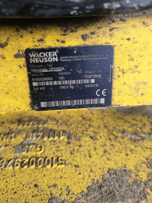 Wacker VP2050 Trilplaat te koop bij Patrick Vonk Vonk Bouwmaterieel